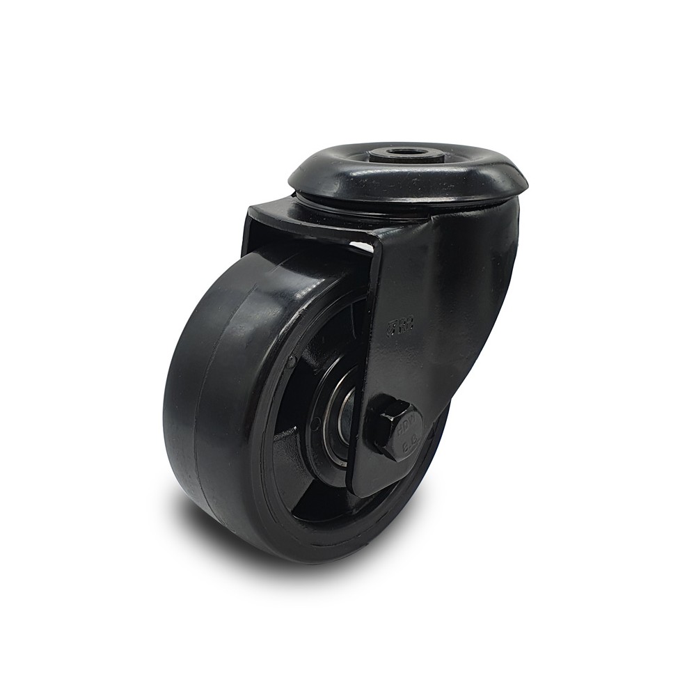 BLACK WHEEL SWIVEL HOUSING OF 100 MM  - 1