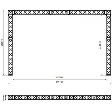 SIGN BRIDGE 11.00 X 7.00 M, LATTICE GIRDER NAXPRO