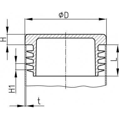 RIGGATEC END CAP BLACK FOR 30 X 2,5-4,5 MM TUBE RO