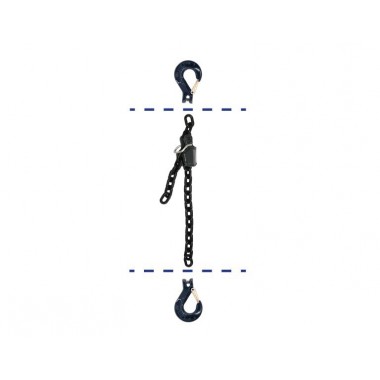 BLACK CHAIN WITH TWO HOOKS AND CHAIN SHORTENER  - 1